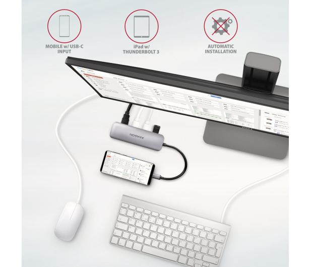Axagon HMC-HCR3A SuperSpeed USB-C COMBO 5in1 hub - 1485461 - zdjęcie 4